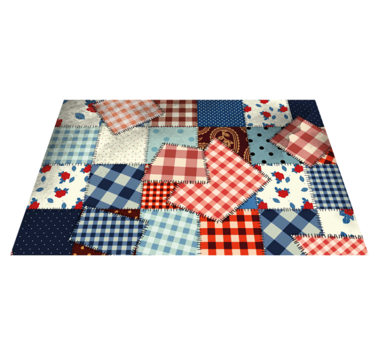 Individuais de mesa de texturas em layout de patchwork - TenStickers