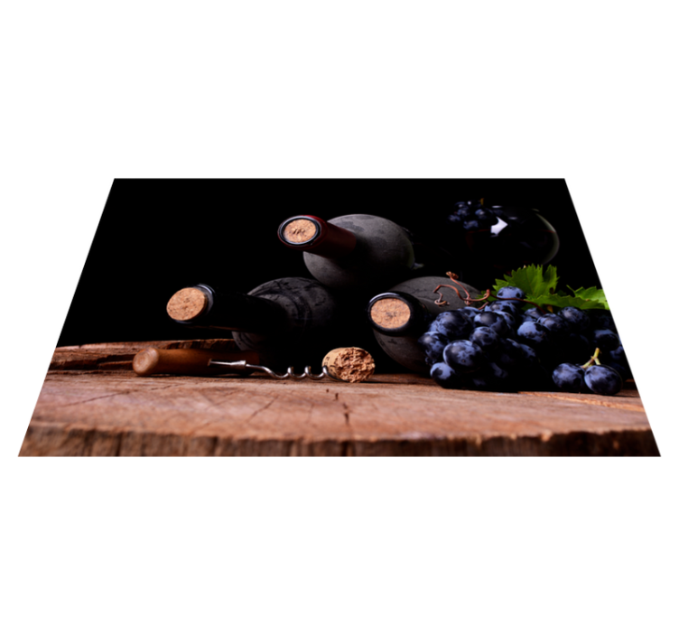Individuais de mesa originais uvas e garrafas de vinho - TenStickers