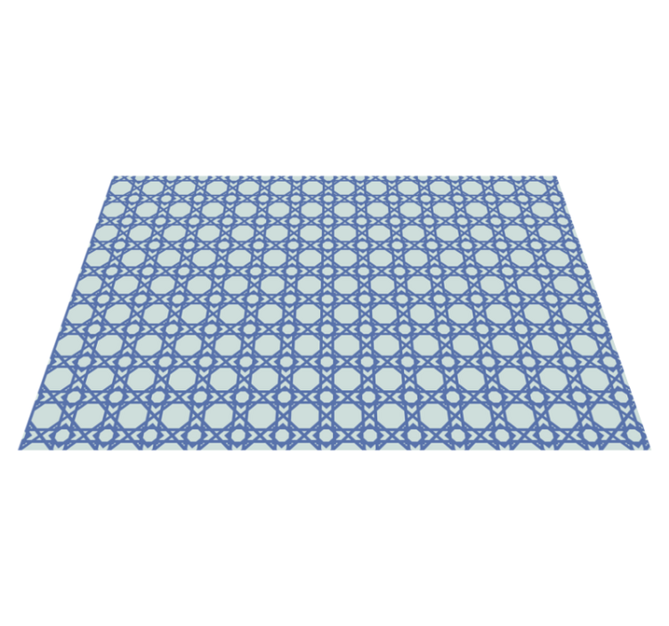 Individuais de mesa de texturas Azulejo étnico azul e branco - TenStickers