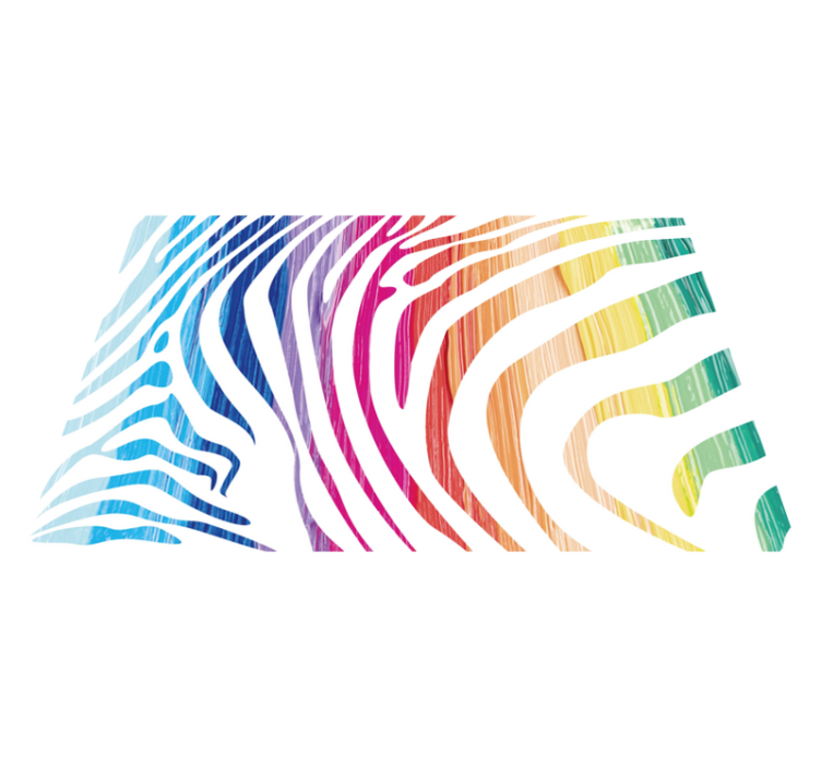 Individuais de mesa de texturas Estampa de zebra colorida - TenStickers