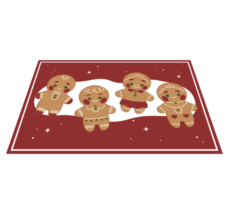 Individuais de mesa de Natal Motivos de biscoito de gengibre - TenStickers