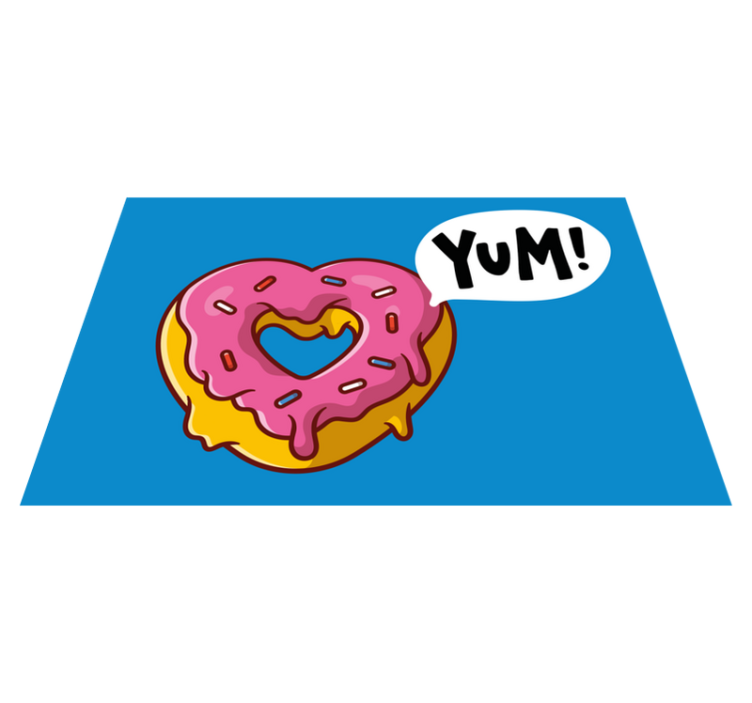 Individuais de mesa para casa Donut de amor fofo com mensagem de  - TenStickers