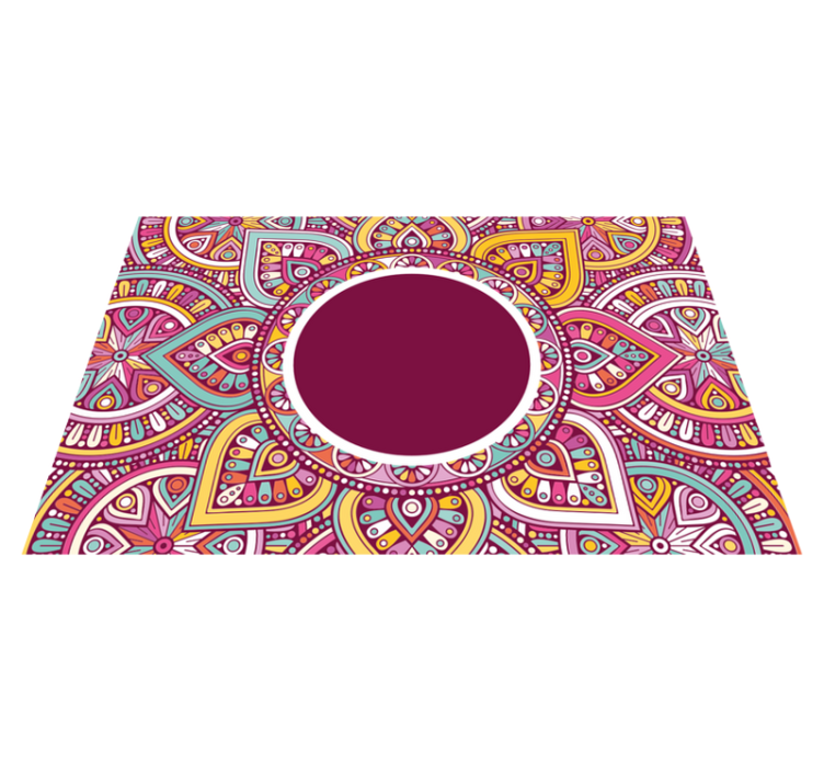Individuais de mesa originais com padrão mandala colorido - TenStickers