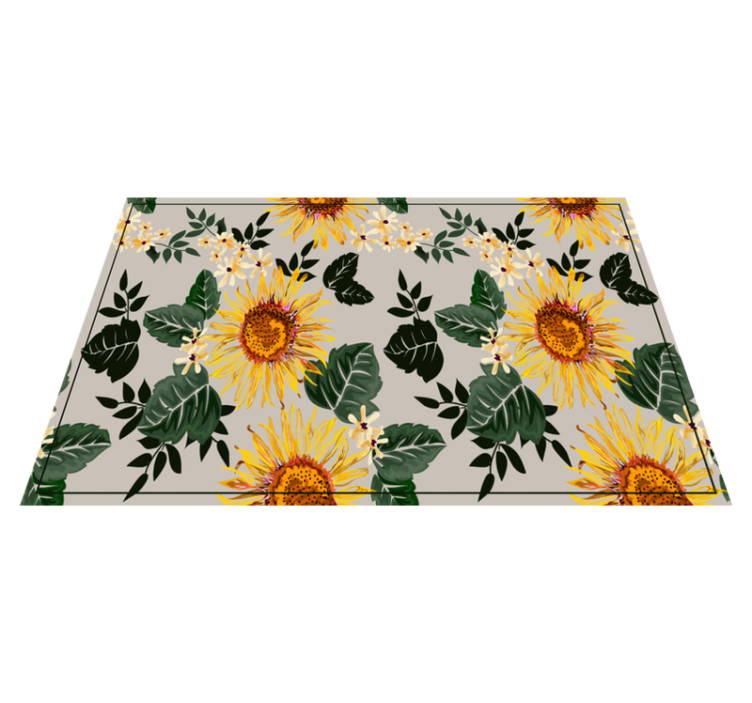 Individuais de mesa originais arranjo floral radiante - TenStickers