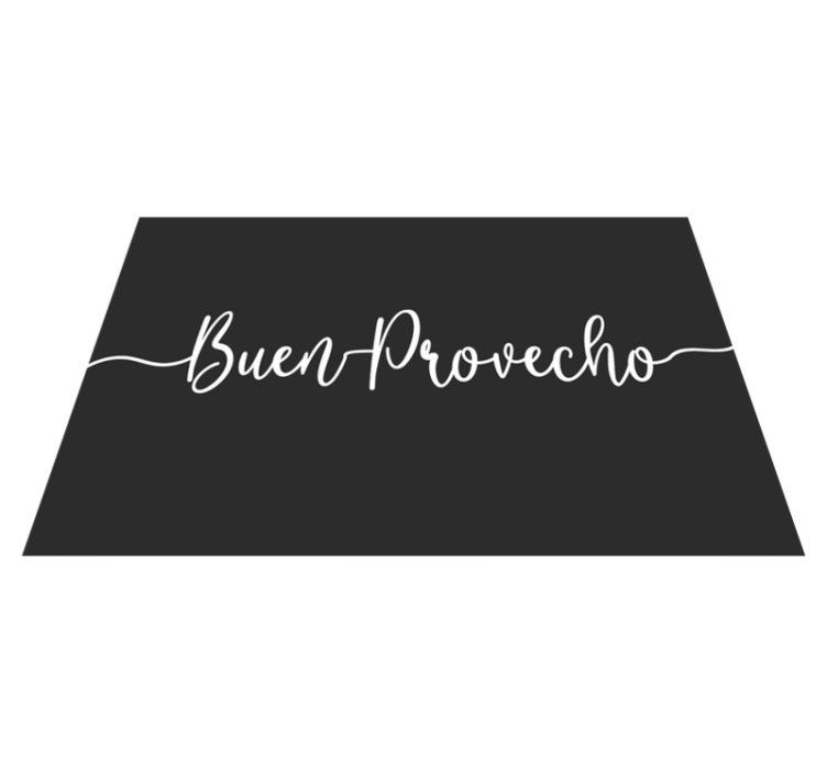 Individuais de mesa com texto afirmando a comida elegante - TenStickers