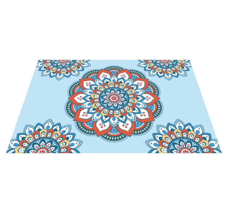 Individuais de mesa originais com motivo mandala vibrante - TenStickers