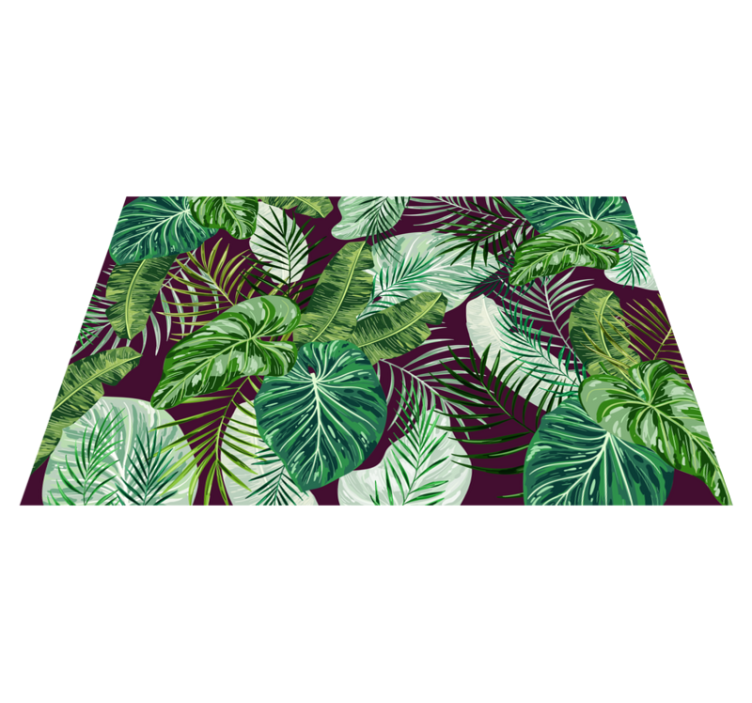Individuais de mesa de texturas arranjo de folhas tropicais - TenStickers