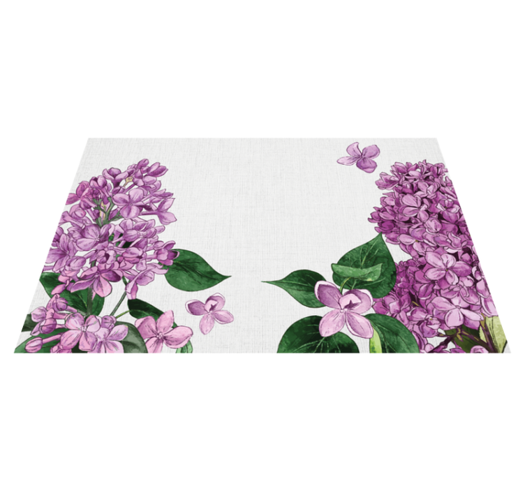 Individuais de mesa originais padrão floral lilás - TenStickers