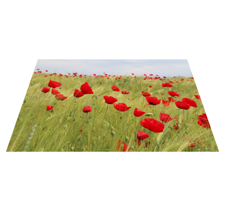 Individuais de mesa com flores Rosas vermelhas em um campo verde - TenStickers