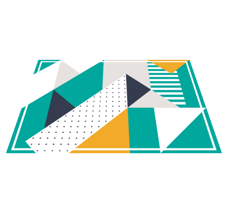 Individuais de mesa originais Triângulos arte geométrica - TenStickers