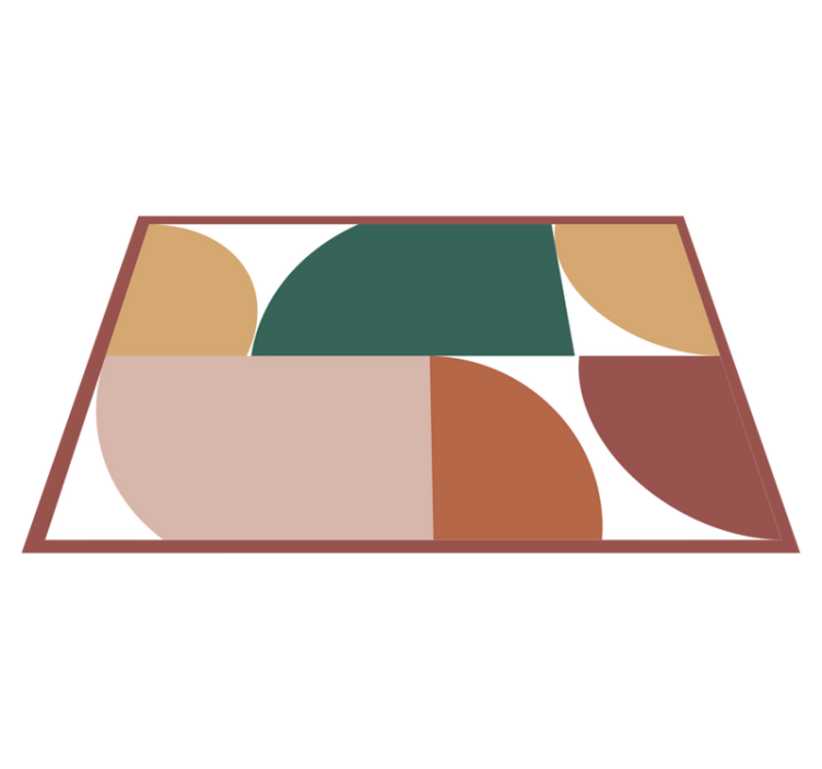 Individuais de mesa modernos segmentos de cor geométricos - TenStickers