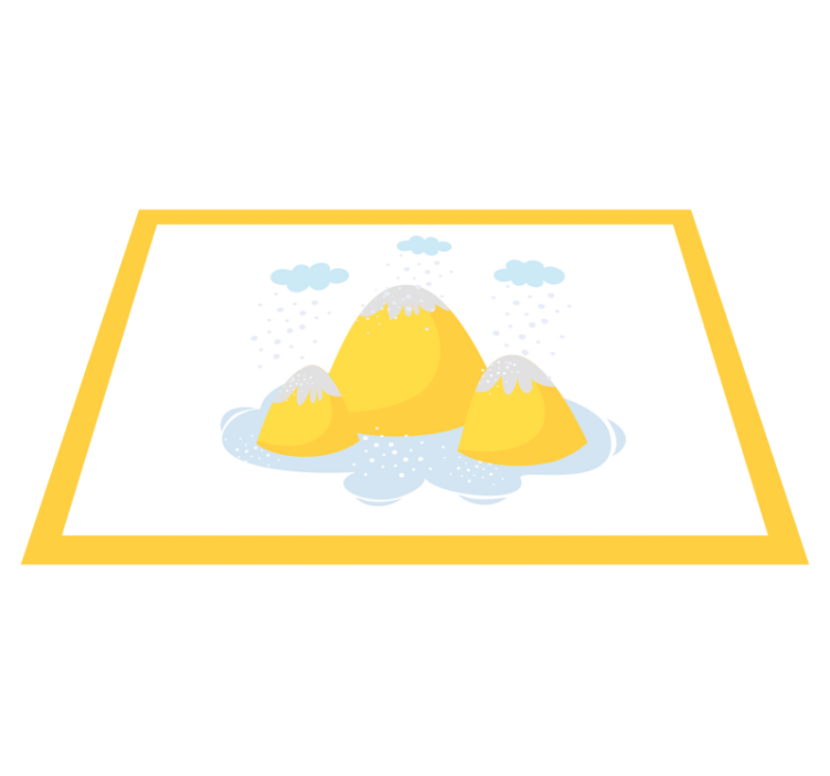 Individuais de mesa infantis ilustração da montanha amarela - TenStickers