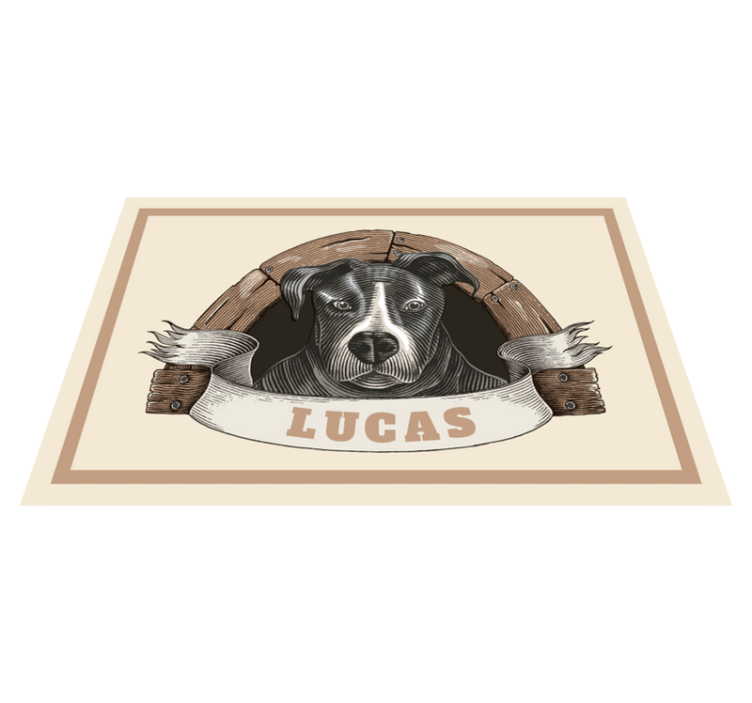 Individuais de mesa originais ilustração de retrato de cão - TenStickers