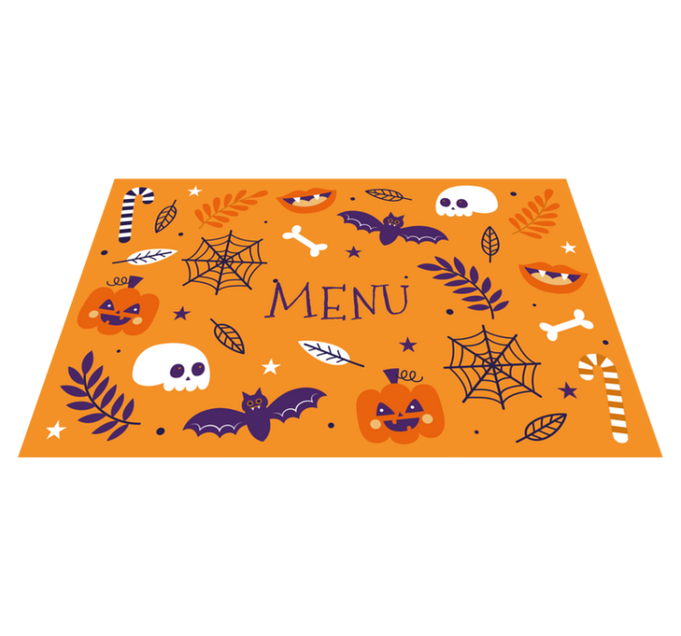 Individual de mesa halloween menu assustador - TenStickers