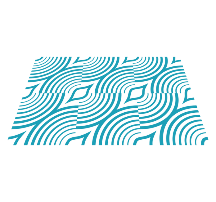 Individuais de mesa modernos padrão de onda curva - TenStickers