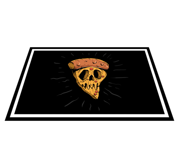 Individuais de mesa originais Pizza caveira estilo graffiti - TenStickers