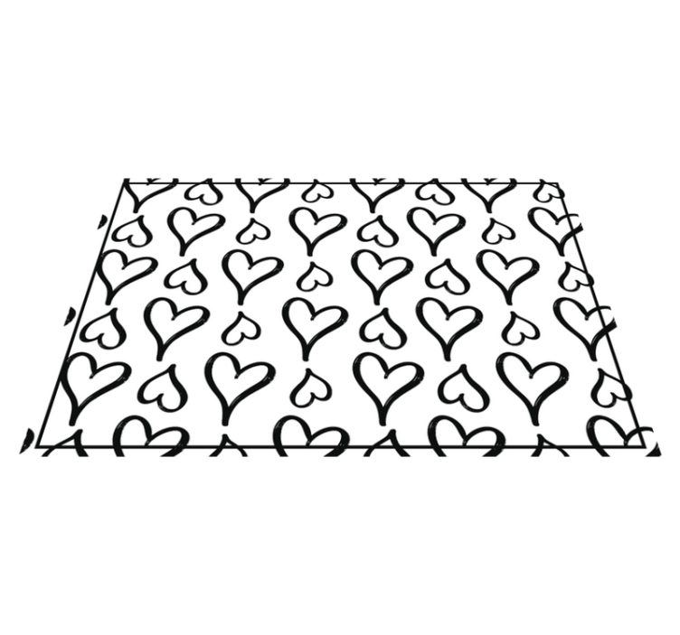 Individuais de mesa para casa ícones de coração ilustrados em pre - TenStickers