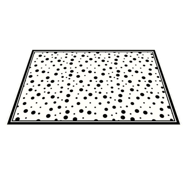 Individuais de mesa para casa Bolinhas pretas em fundo branco - TenStickers