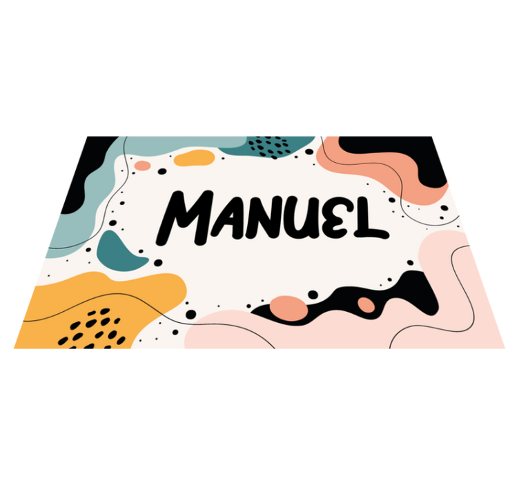 Individuais de mesa infantis formas abstratas vibrantes - TenStickers