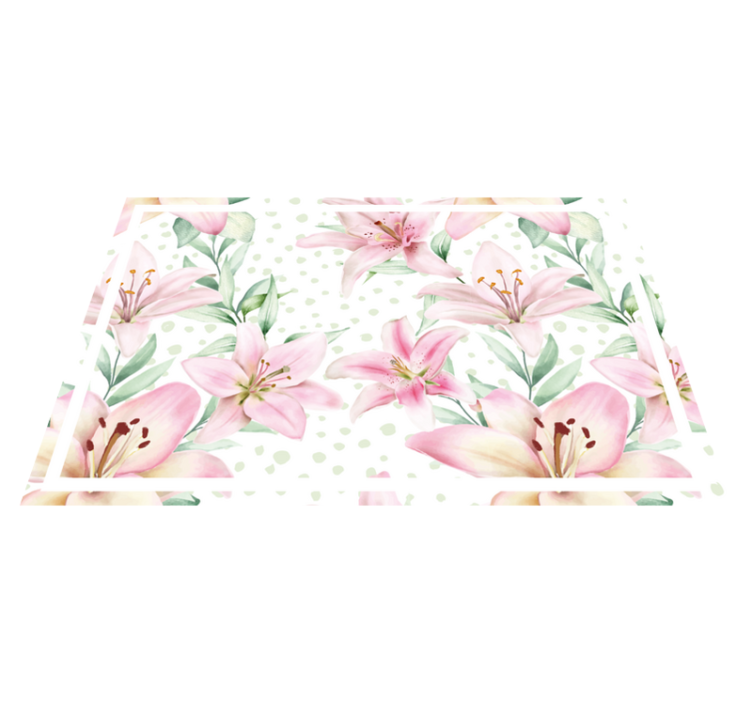 Individuais de mesa originais arranjo floral de lírios - TenStickers