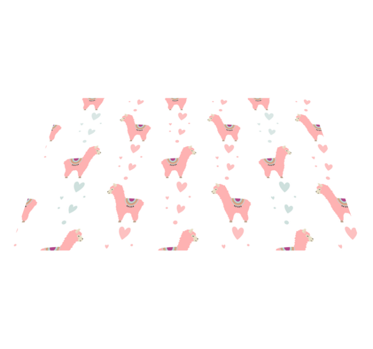 Individuais de mesa infantis com padrão de lhama fofo - TenStickers