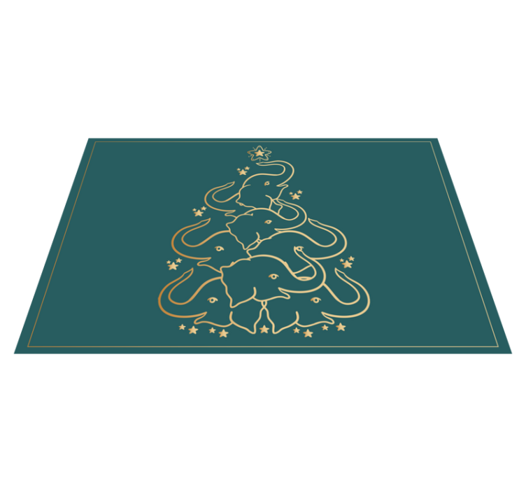 Individuais de mesa de natal Árvore elegante de elefante - TenStickers