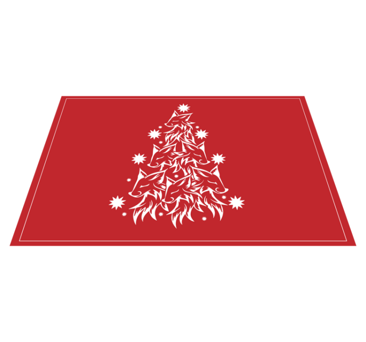 Individuais de mesa de Natal Lobos da árvore de natal - TenStickers