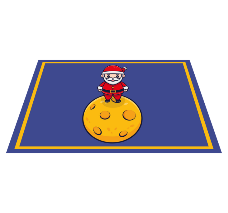 Individuais de mesa de natal papai noel na lua - TenStickers