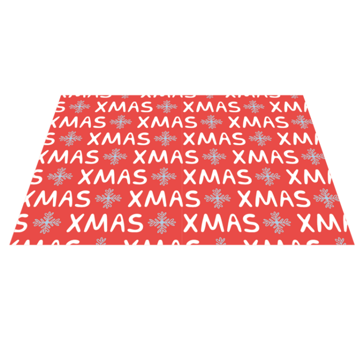 Individuais de mesa de natal padrão vermelho festivo - TenStickers