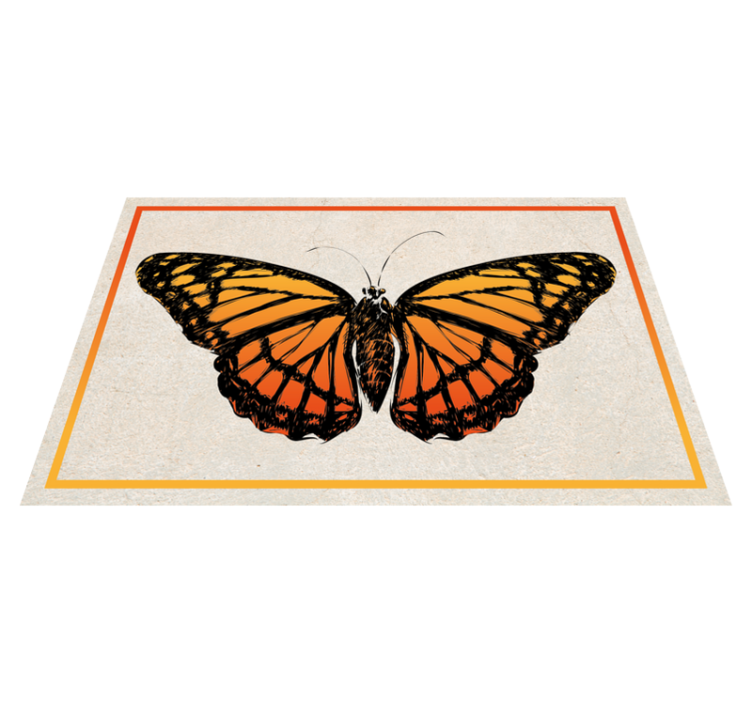 Individuais de mesa originais borboleta monarca laranja - TenStickers