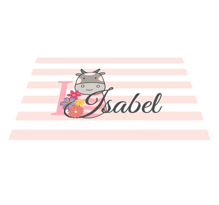 Individuais de mesa com nome personalização de vaca - TenStickers