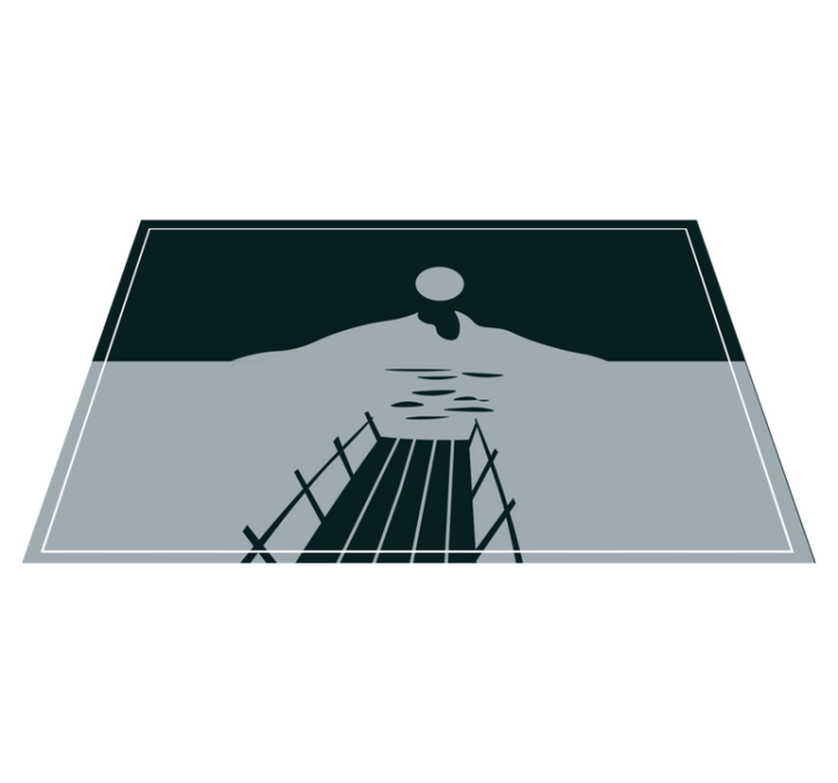 Individuais de mesa modernos ponte sobre a Água - TenStickers