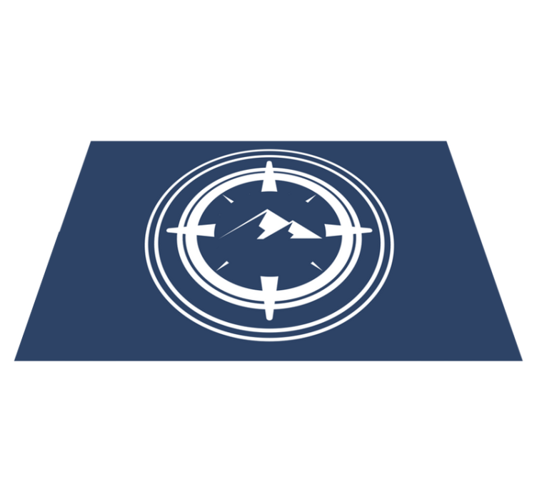 Individuais de mesa modernos gráfico de bússola da montanha - TenStickers