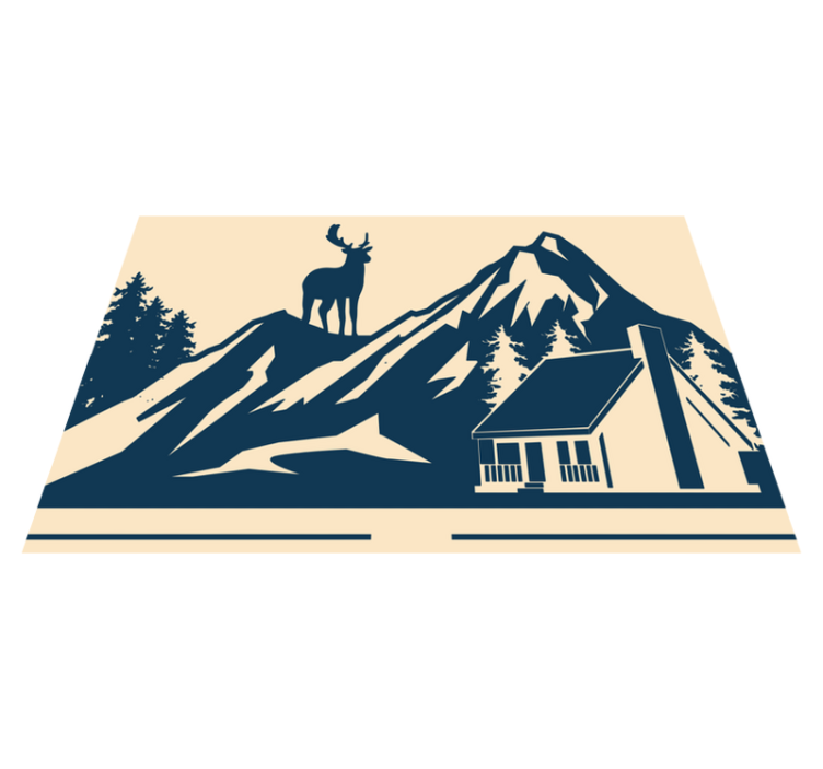 Individuais de mesa originais paisagem das grandes montanhas - TenStickers