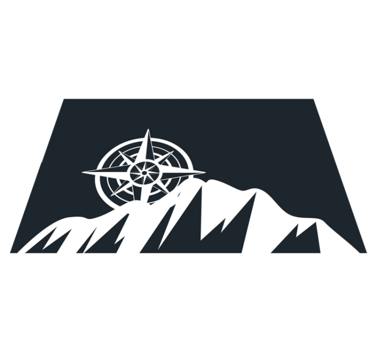 Individuais de mesa com texto design de bússola da montanha - TenStickers