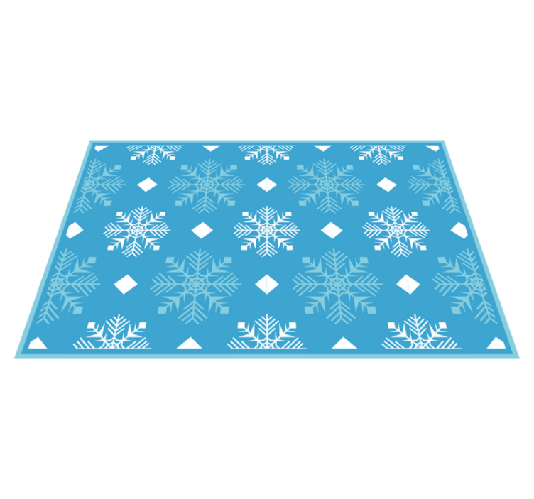 Individuais de mesa de natal com fundo de flocos de neve - TenStickers