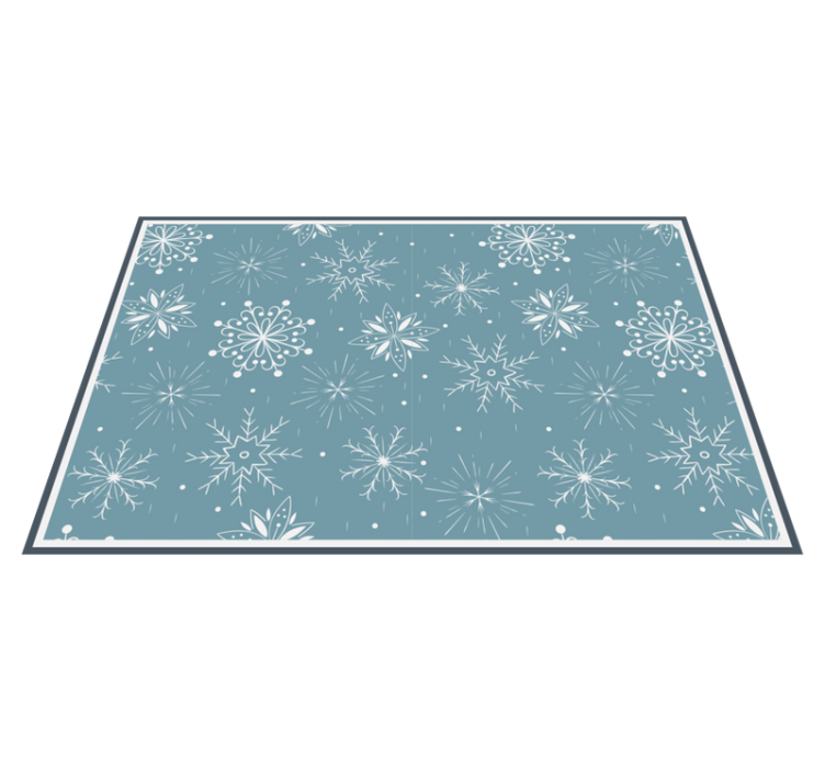 Individuais de mesa de natal com fundo de flocos de neve - TenStickers
