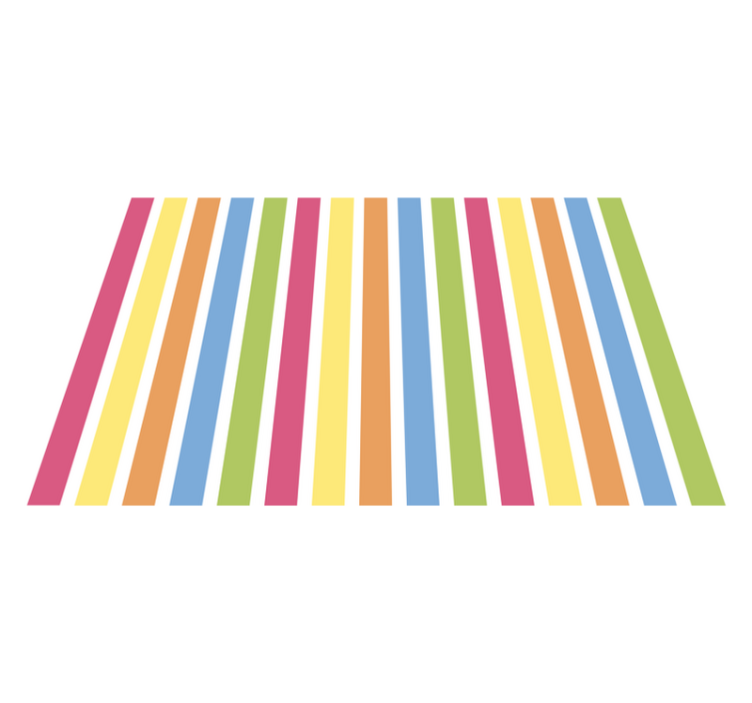 Individuais de mesa modernos com fundo listrado colorido - TenStickers