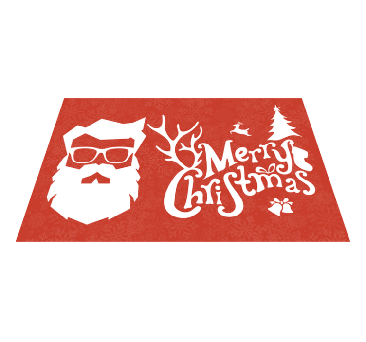 Individuais de mesa de natal papai noel de Óculos - TenStickers