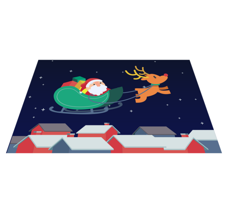 Individuais de mesa de natal viagem do trenó do papai noel - TenStickers