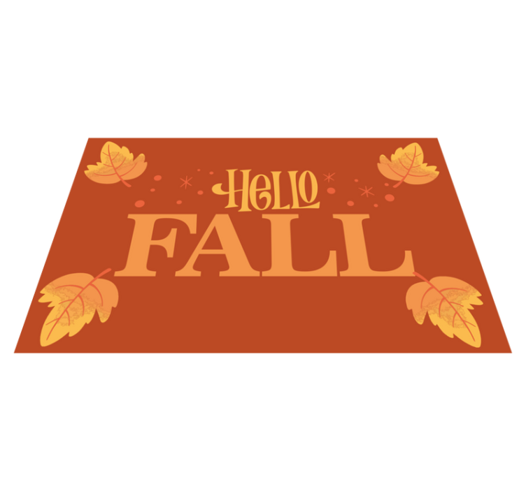 Olá outono lettering produtoindividuais de mesa de vinil - TenStickers
