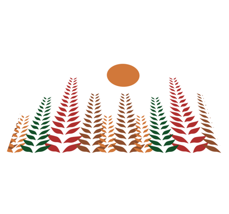 Individuais de mesa modernos com motivo de folhas estiloso - TenStickers