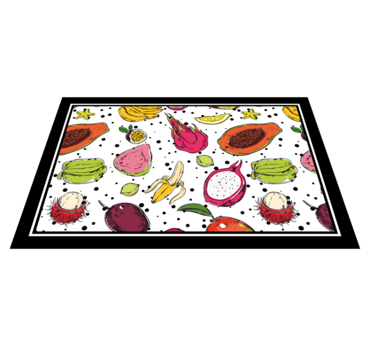 Individuais de mesa originais com motivo de frutas vibrantes - TenStickers