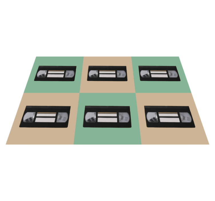 Individuais de mesa originais com padrão de fita vhs vintage - TenStickers