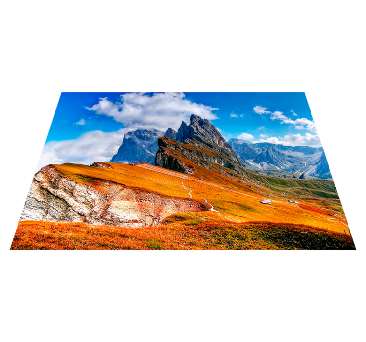 Individuais de mesa originais Paisagem colina cores estéticas - TenStickers