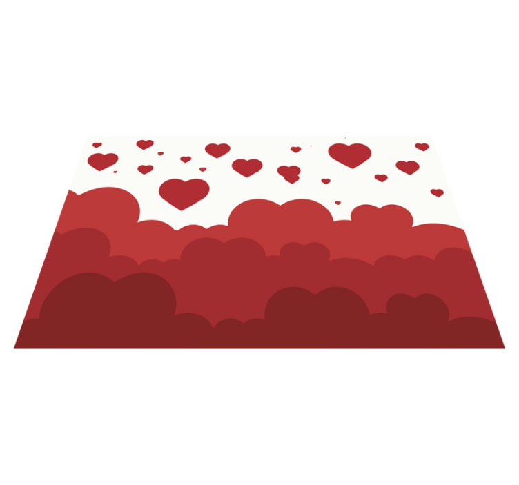 Individuais de mesa originais padrão nuvem de corações - TenStickers