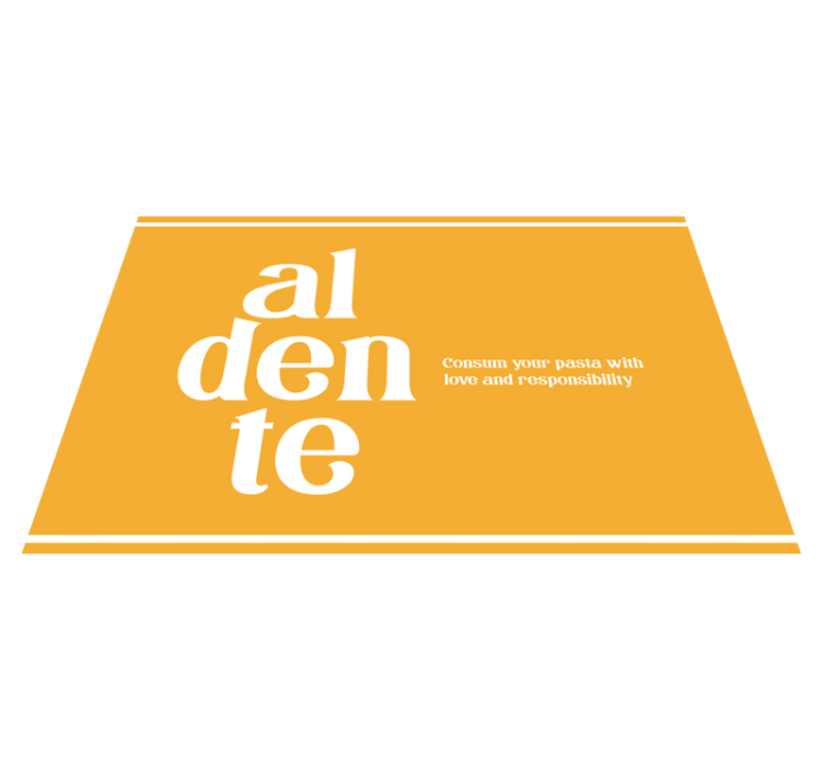 Individuais de mesa com texto lembrete culinário aldente - TenStickers