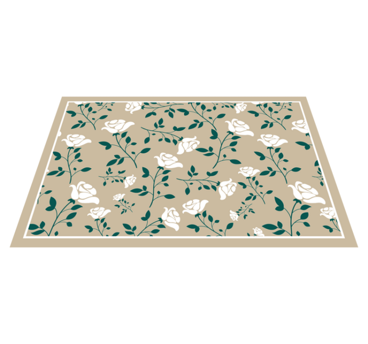 Individuais de mesa de texturas com padrão verde floral - TenStickers