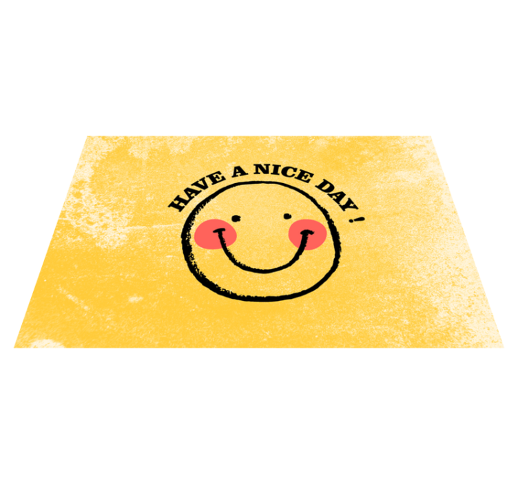 Individuais de mesa com texto frase do rosto sorridente - TenStickers