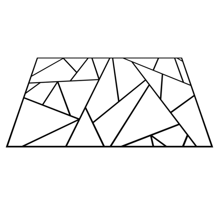 Individuais de mesa modernos linhas pretas geométricas - TenStickers